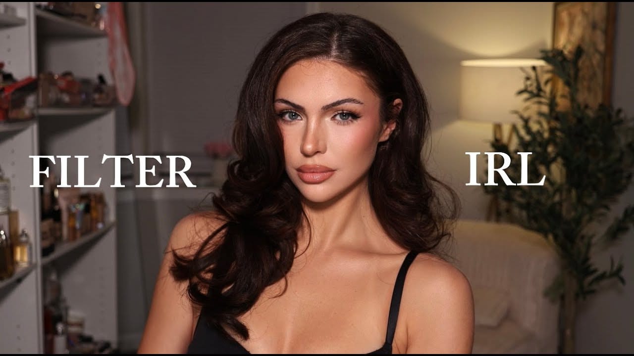 Soft studio light creating the golden effect for beauty thumbnail