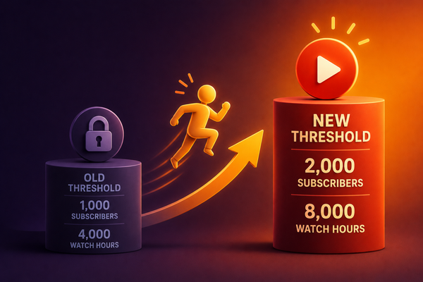 YouTube Monetization Threshold Doubled: What Small Creators Do Next