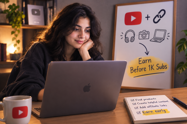 YouTube Affiliate Marketing: How Small Creators Earn Before 1K Subs
