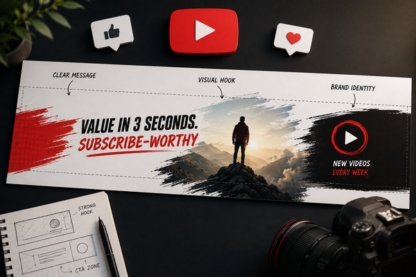 YouTube Banner Template: What Actually Makes Viewers Subscribe