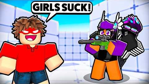 He SWORE a girl couldn't beat him, SO I TRAINED A EGIRL..(Roblox Rivals)