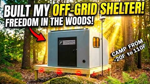 Building the ULTIMATE 4-Season Tiny Shelter (Packed with Survival Tech!)