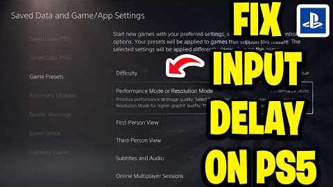 How To Fix Input Delay On PS5