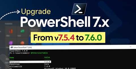 Update PowerShell 7.x to Latest Version | From 7.5.4 to 7.6.0