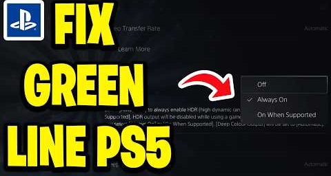How To Fix Green Line On PS5
