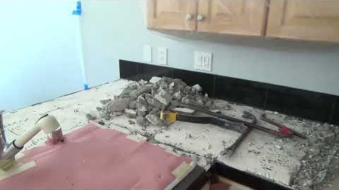 How to Demo Kitchen Tile Countertops Made Easy? Part 20
