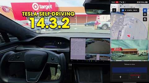 Tesla Self-Driving 14.3.2 with Robotaxi behavior for Summon!
