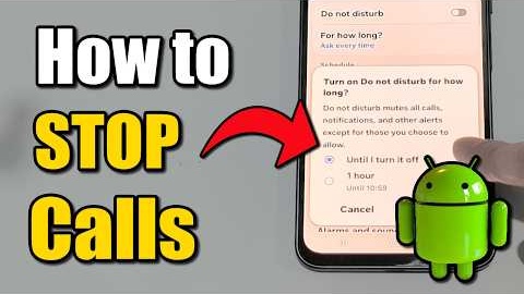 How To Stop Incoming Calls On Android (Do Not Disturb)