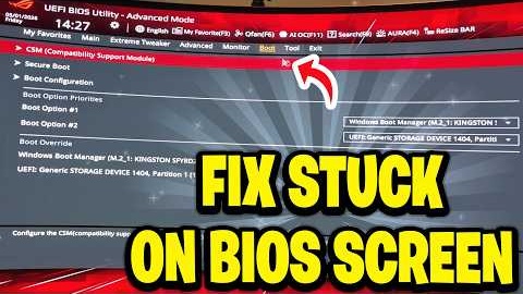 How To Fix Computer Stuck On BIOS Screen