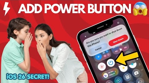 How to Add New Power Button to Control Center iOS 26