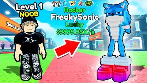 Starting Over as NOOB With MAX LEVEL FREAKY SONIC Brainrot in Be a Brainrot Roblox..