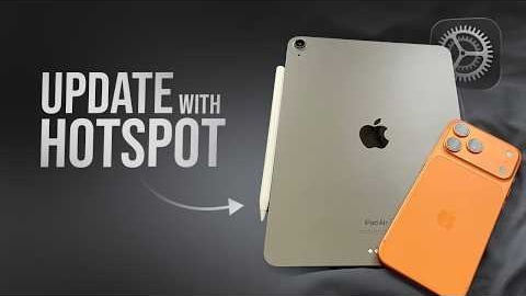 How to Update iPad with Personal Hotspot (tutorial)
