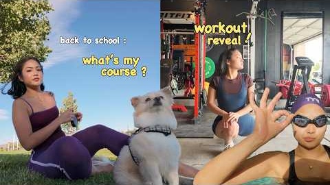 back to school.. medical course reveal + workout routine !!!