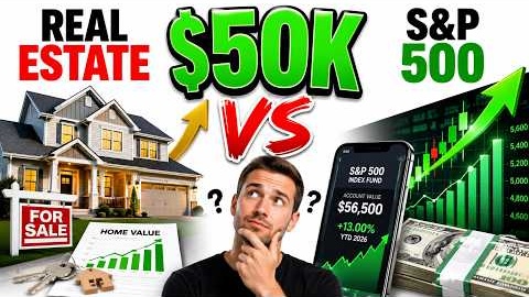 Real Estate vs Stocks in 2026: Which Will Make You Richer? (The $50K Test)